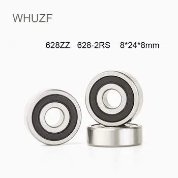 WHUZF 2/5PCS Augstas Kvalitātes ABEC-1 628 2RS 628RS 628-ZZ 628z 628 RS 8x24X8mm Miniatūras dubultu Gumijas blīve Deep Groove Lodīšu Gultņiem