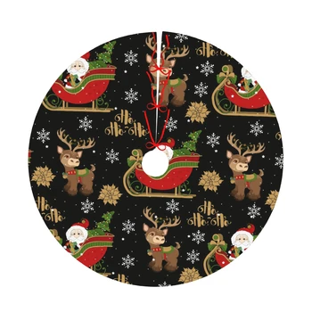 Ziemassvētku Eglīte Svārki Santa Claus Koku Mat Black Rotājumu Mājas Iekštelpu Āra Brīvdienu Grupa Krājumi