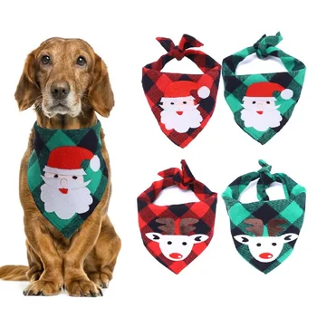 Ziemassvētku Pet Suns, Triangle Bandanas Ziemassvētki Dizaina Liels Suns Šalle Apkakle Neckerchief Kucēniem Pet Tauriņi Slobber Dvieļu Drēbes